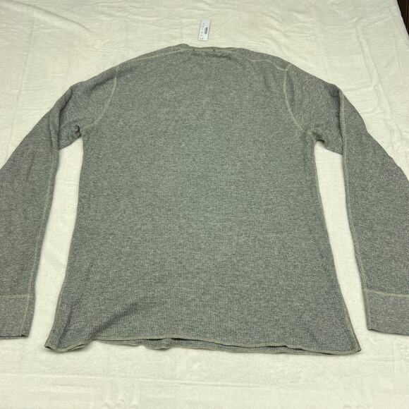 Wallace & Barnes Thermal Shirt Mens XXLT Gray Waffle Knit Henley Tee Casual - Picture 2 of 8